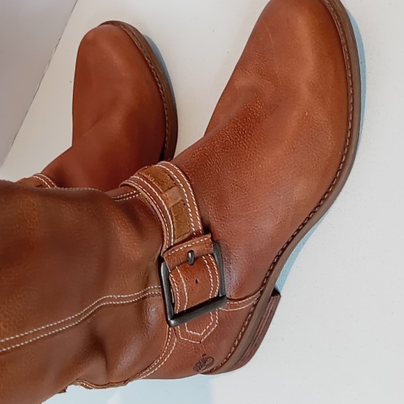 Timberland Savin Hill-Tall Leather Boots -w/ Zippers --British Tan - 7 women's - Picture 7 of 16